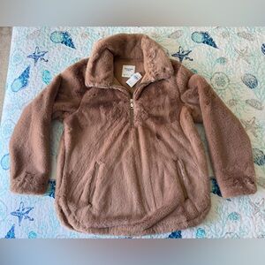 Abercrombie & Fitch Brown Teddy Jacket